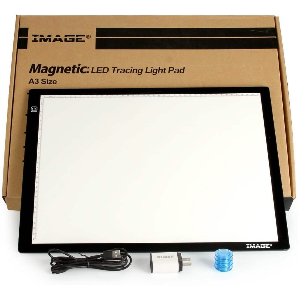 Tablette lumineuse LED A3 magnétique pour traçage, dessin et art, à intensité réglable