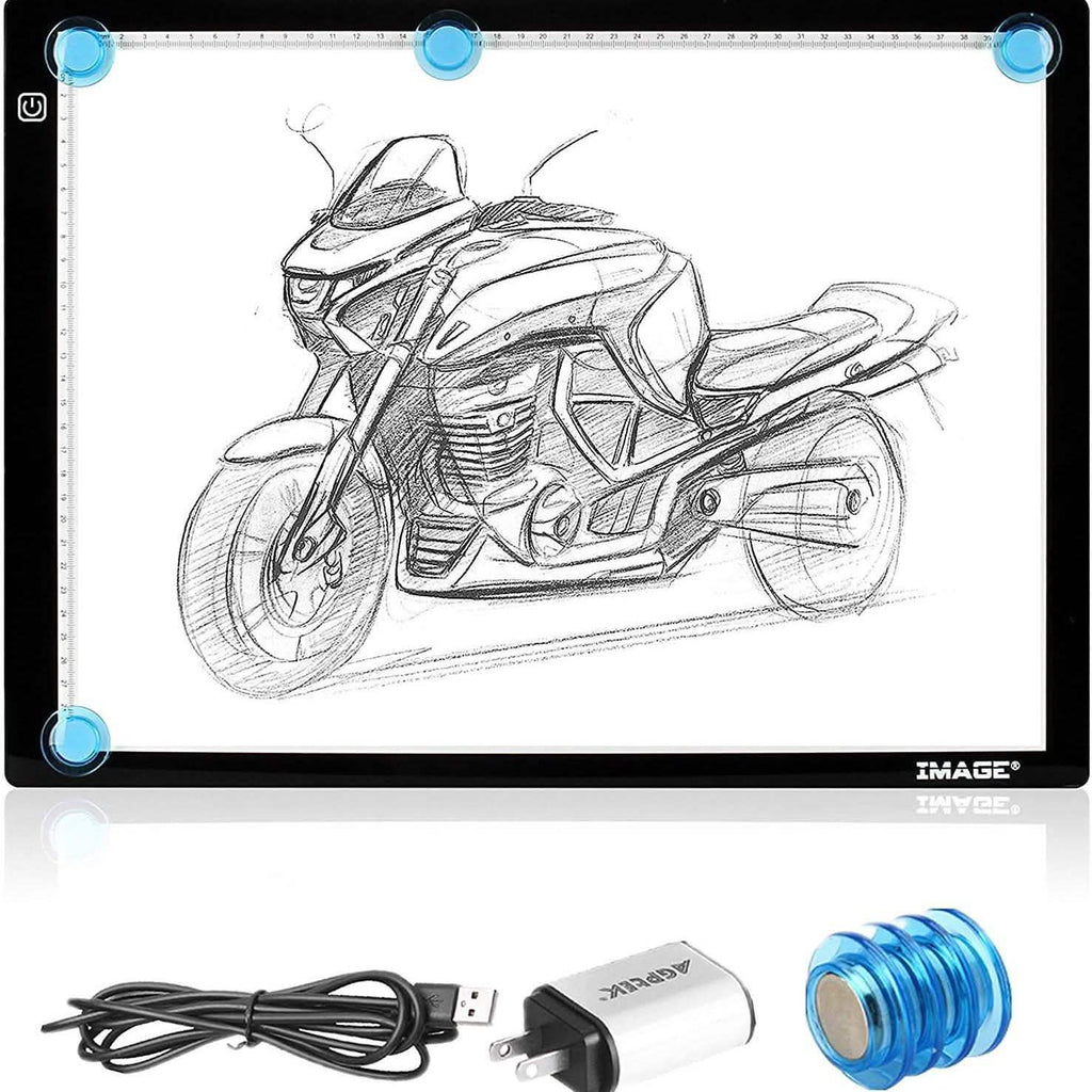 Tablette lumineuse LED A3 magnétique pour traçage, dessin et art, à intensité réglable
