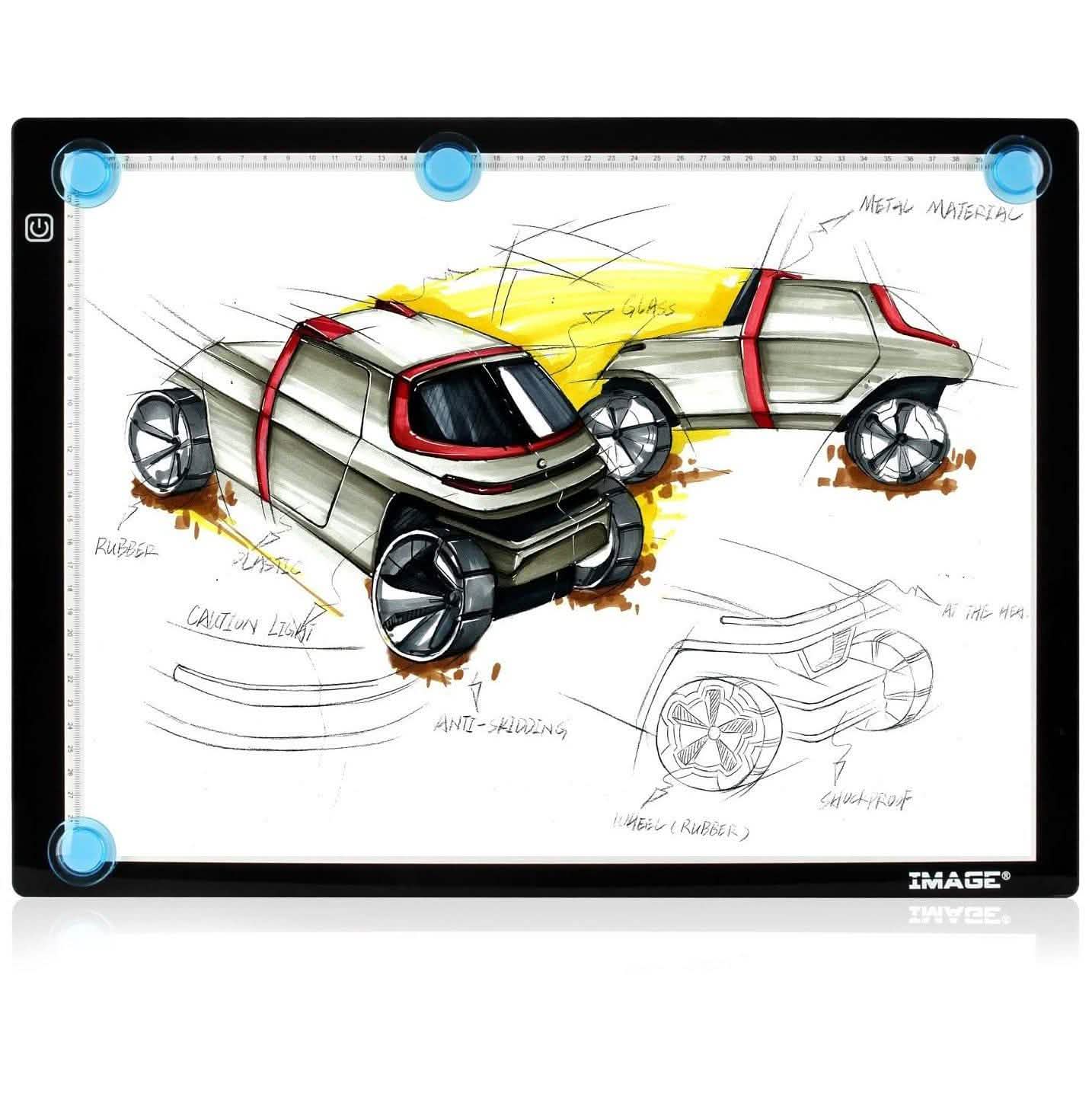 Tablette lumineuse LED A3 magnétique pour traçage, dessin et art, à intensité réglable