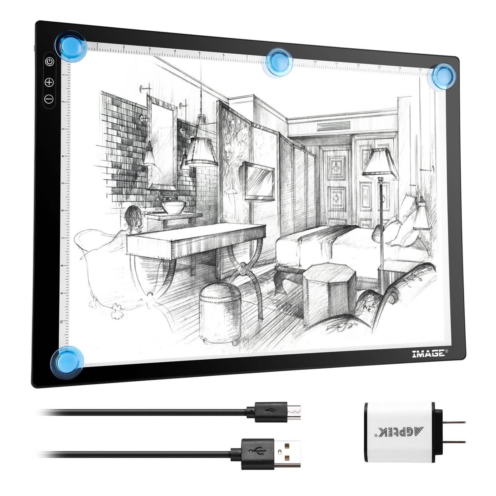 Tablette lumineuse A3, traceur LED A3 ultra-fin, luminosité réglable