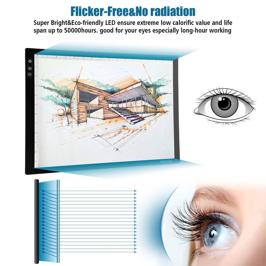 Tablette lumineuse A3, traceur LED A3 ultra-fin, luminosité réglable