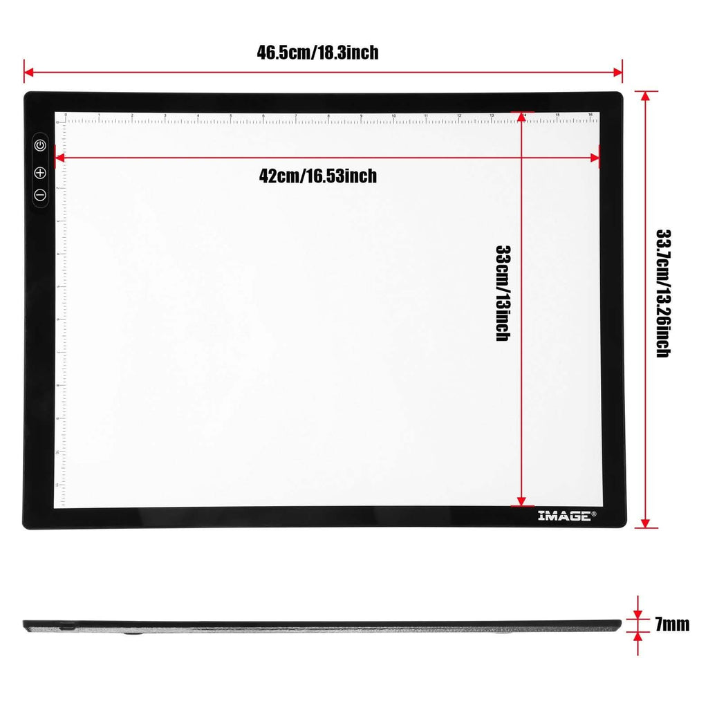 Tablette lumineuse A3, traceur LED A3 ultra-fin, luminosité réglable