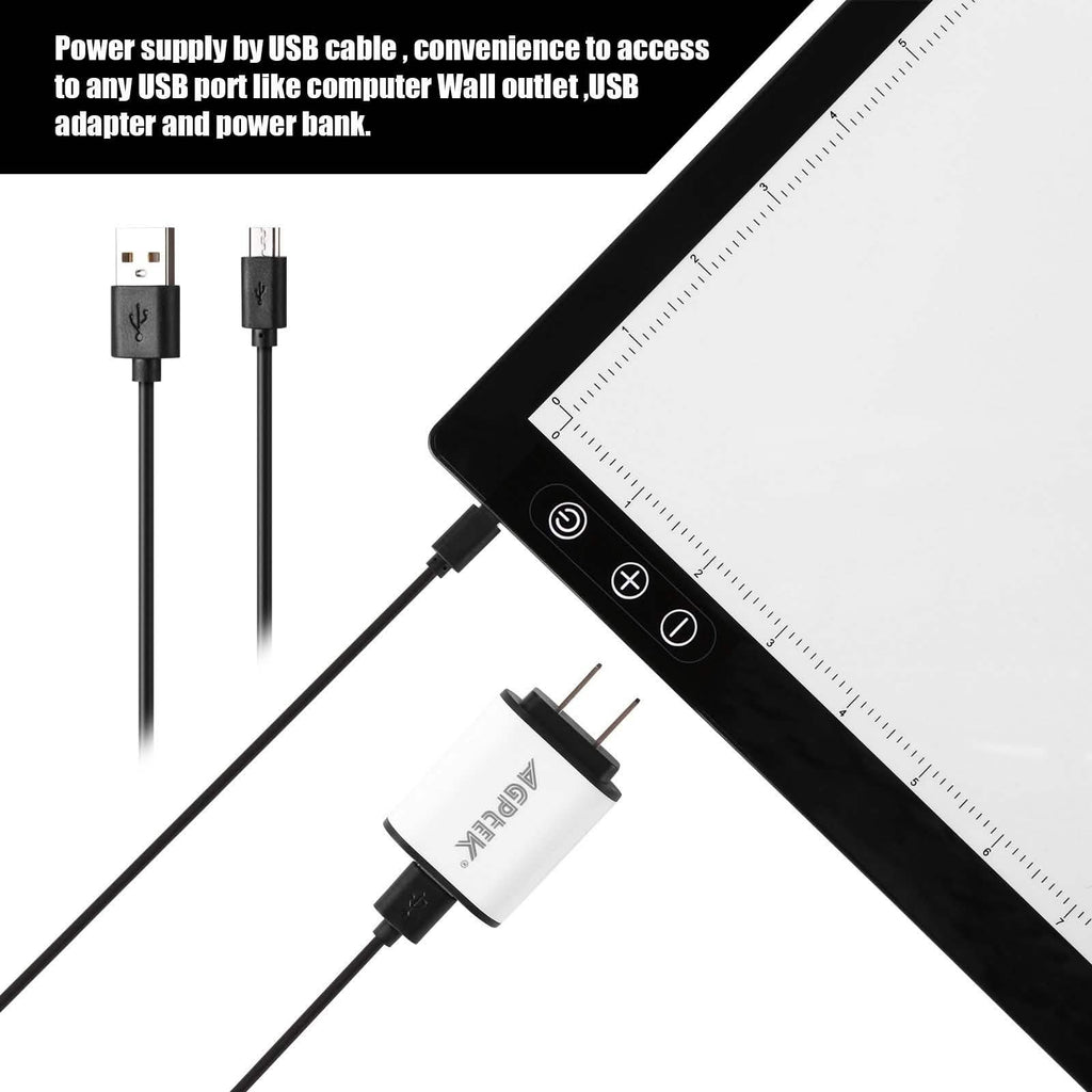 Tablette lumineuse A3, traceur LED A3 ultra-fin, luminosité réglable