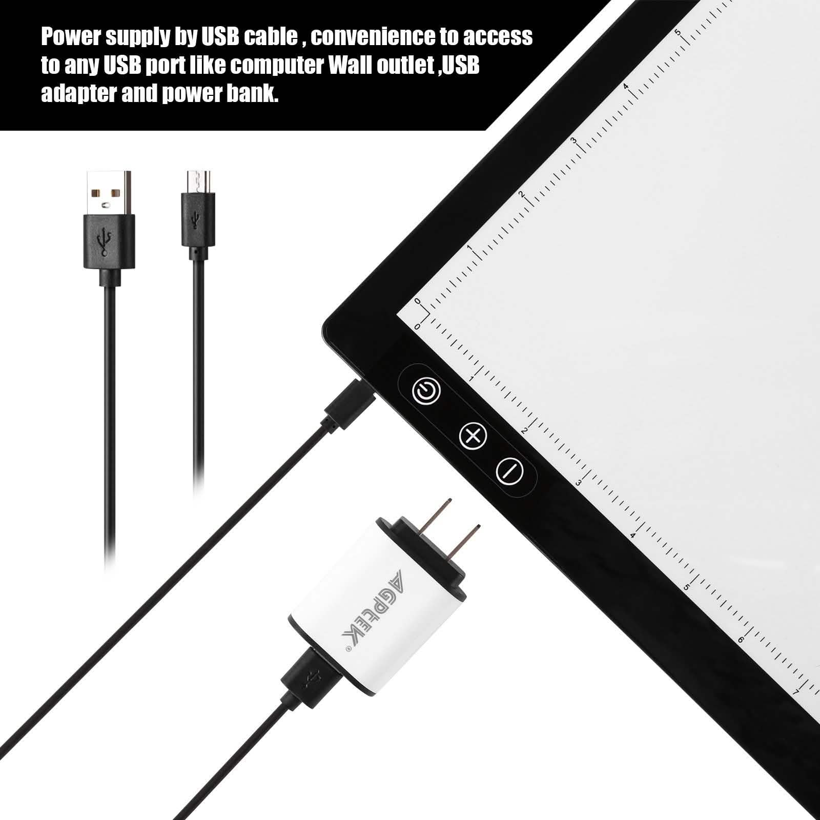 Tablette lumineuse A3, traceur LED A3 ultra-fin, luminosité réglable