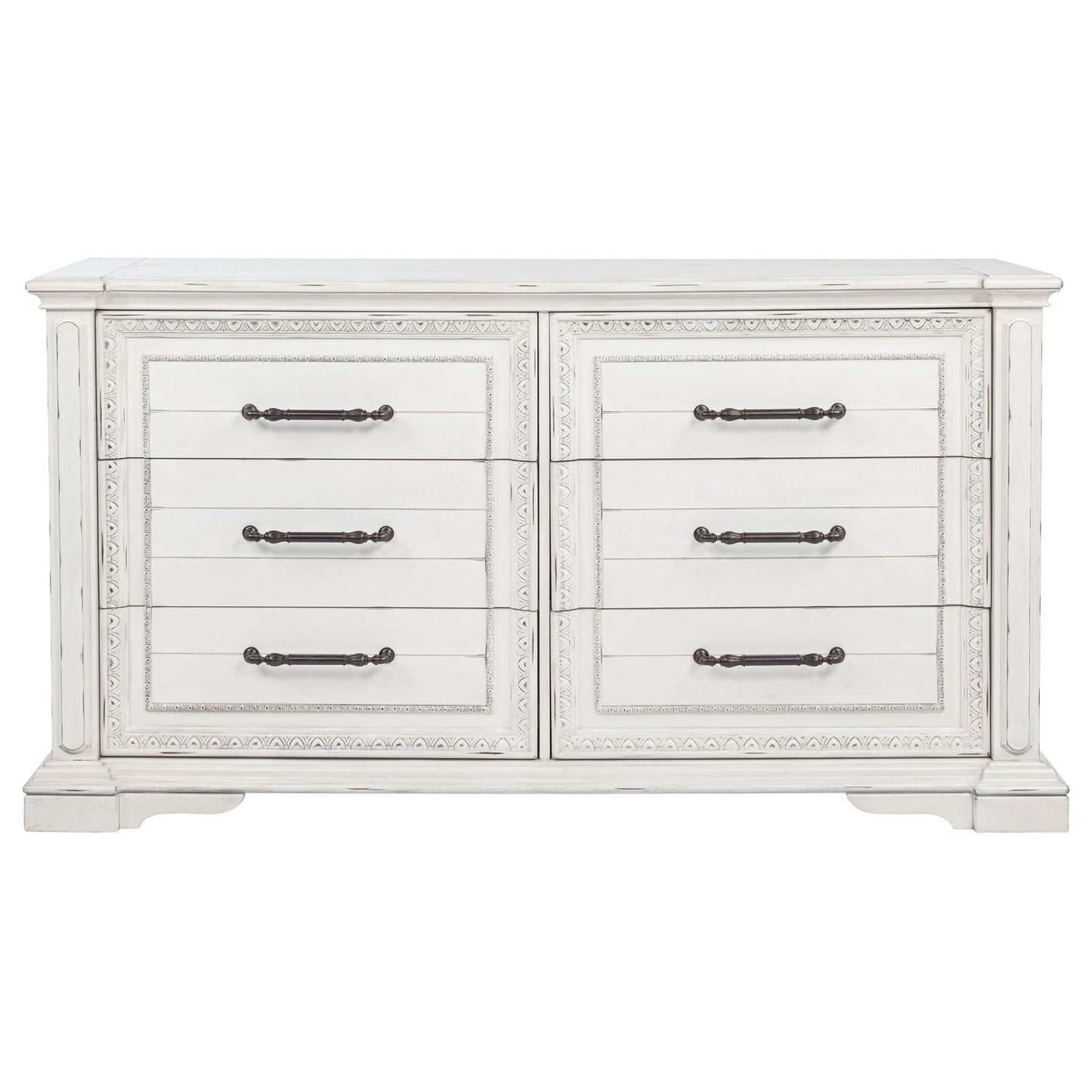 McKinney 6-drawer Bedroom Dresser Cabinet Vintage White