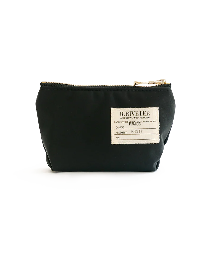 Lucy Mini Zipper Pouch | Black Nylon