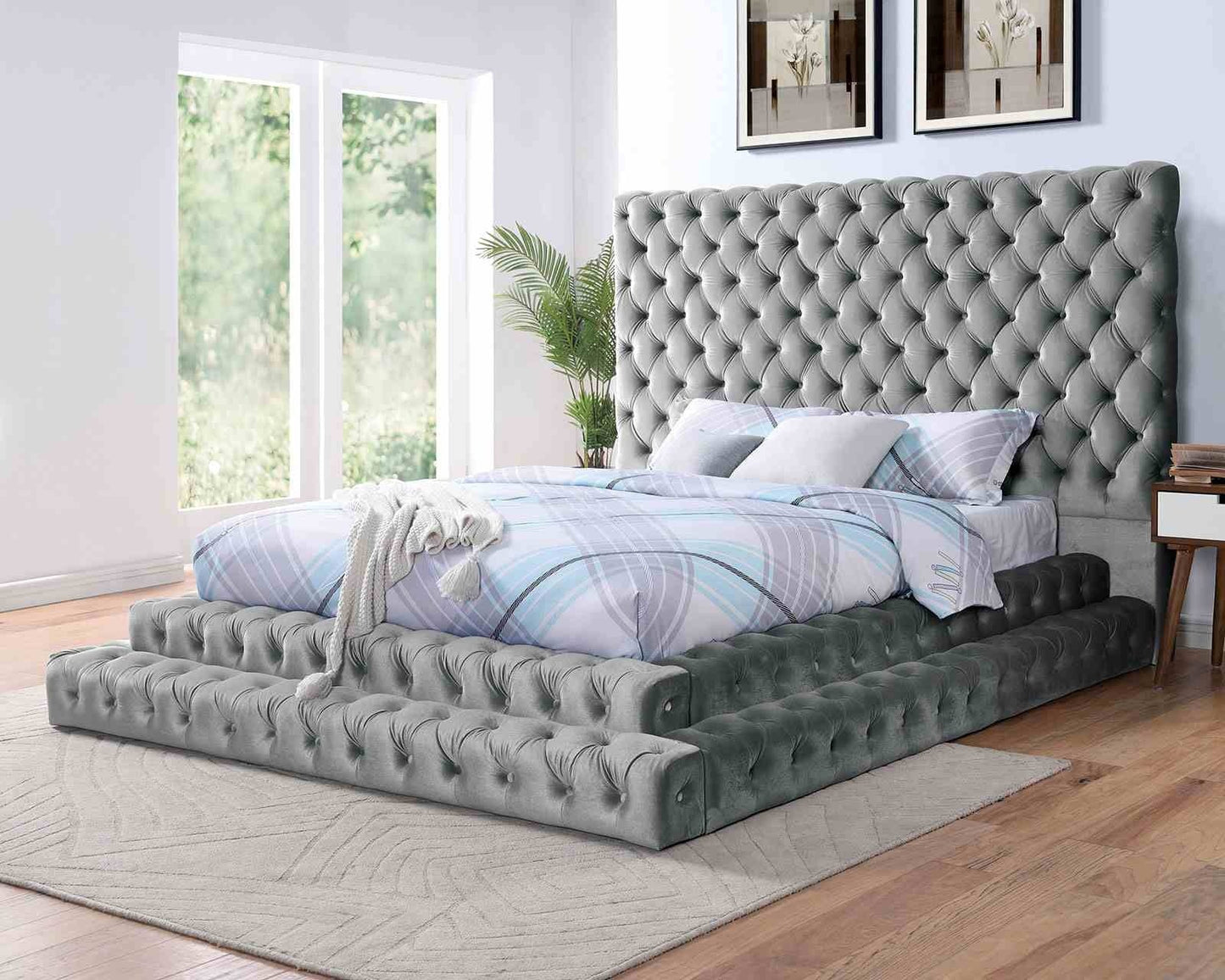 Contemporary Style Fully Upholstered Frame