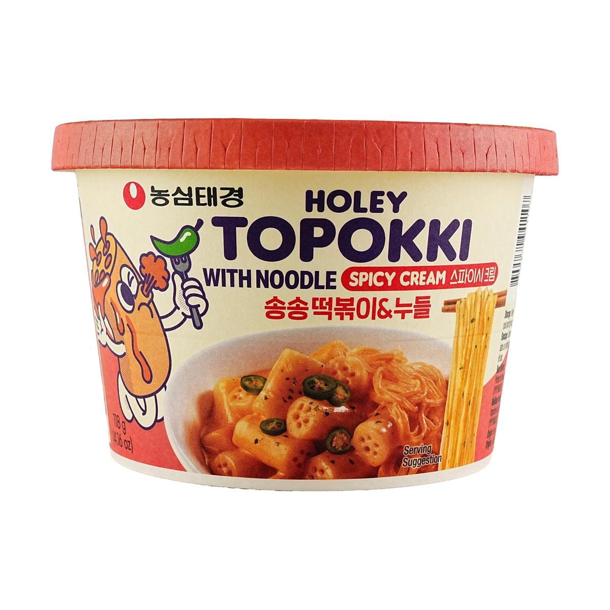 Holey Topokki Spicy Cream Flavor With Glass Noodle