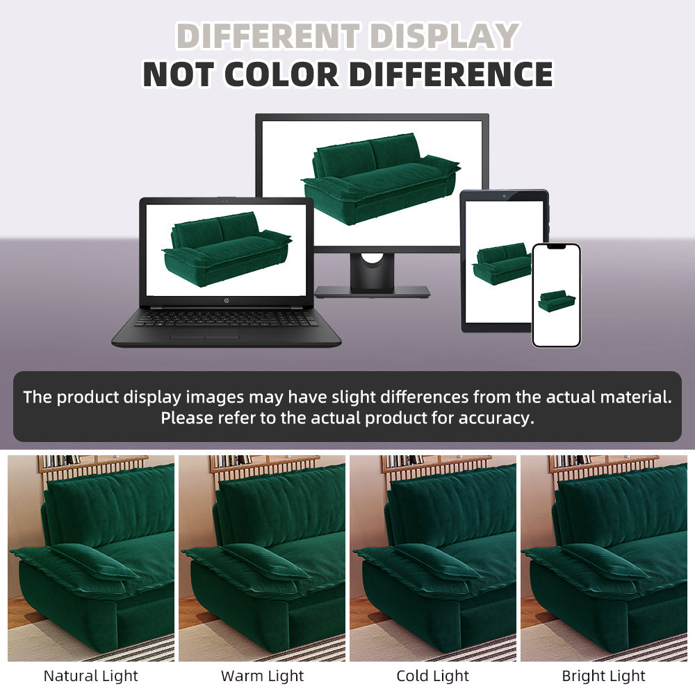 73.2" Queen Pull Out Sofa Bed - 3-in-1 Convertible Sleeper