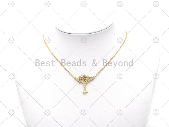 CZ Life Tree Charm, Sku#LK547
