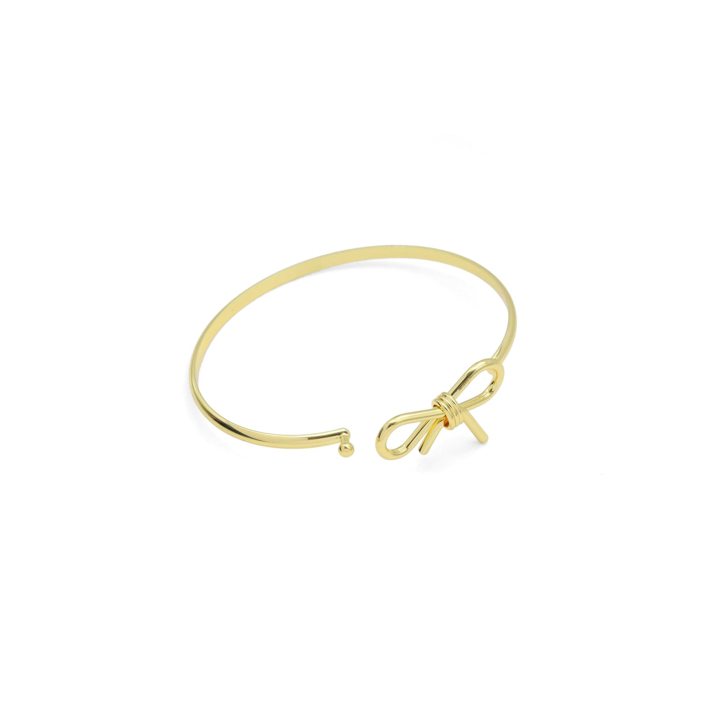 Plain Gold Bowknot  Bracelet, Sku#A400