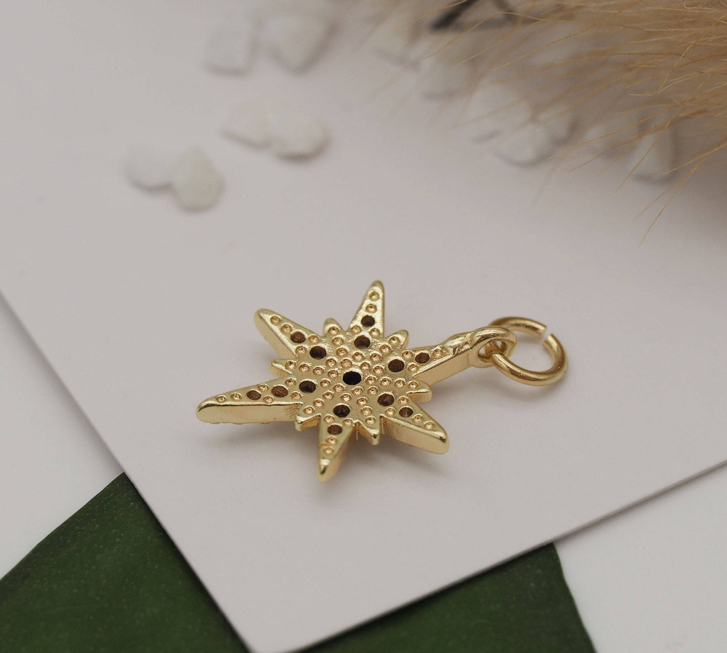 CZ North Star Charm, Sku#LX42