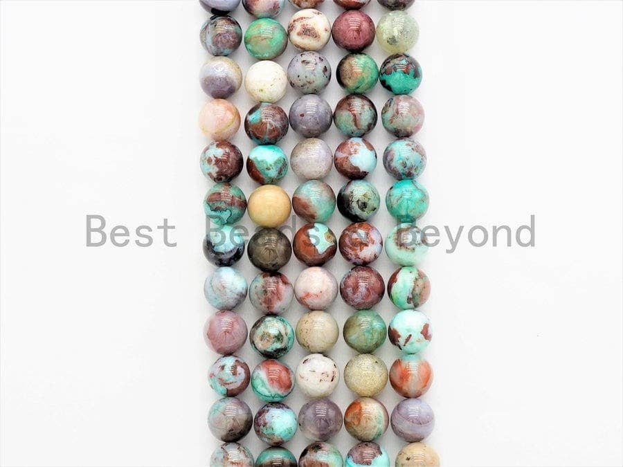 Quality Natural Green Brown Blue Color Jade Round Smooth Beads,6mm/8mm/10mm/12mm Beads,Mixed Color Jade Beads, 15.5inch strand, SKU#U334