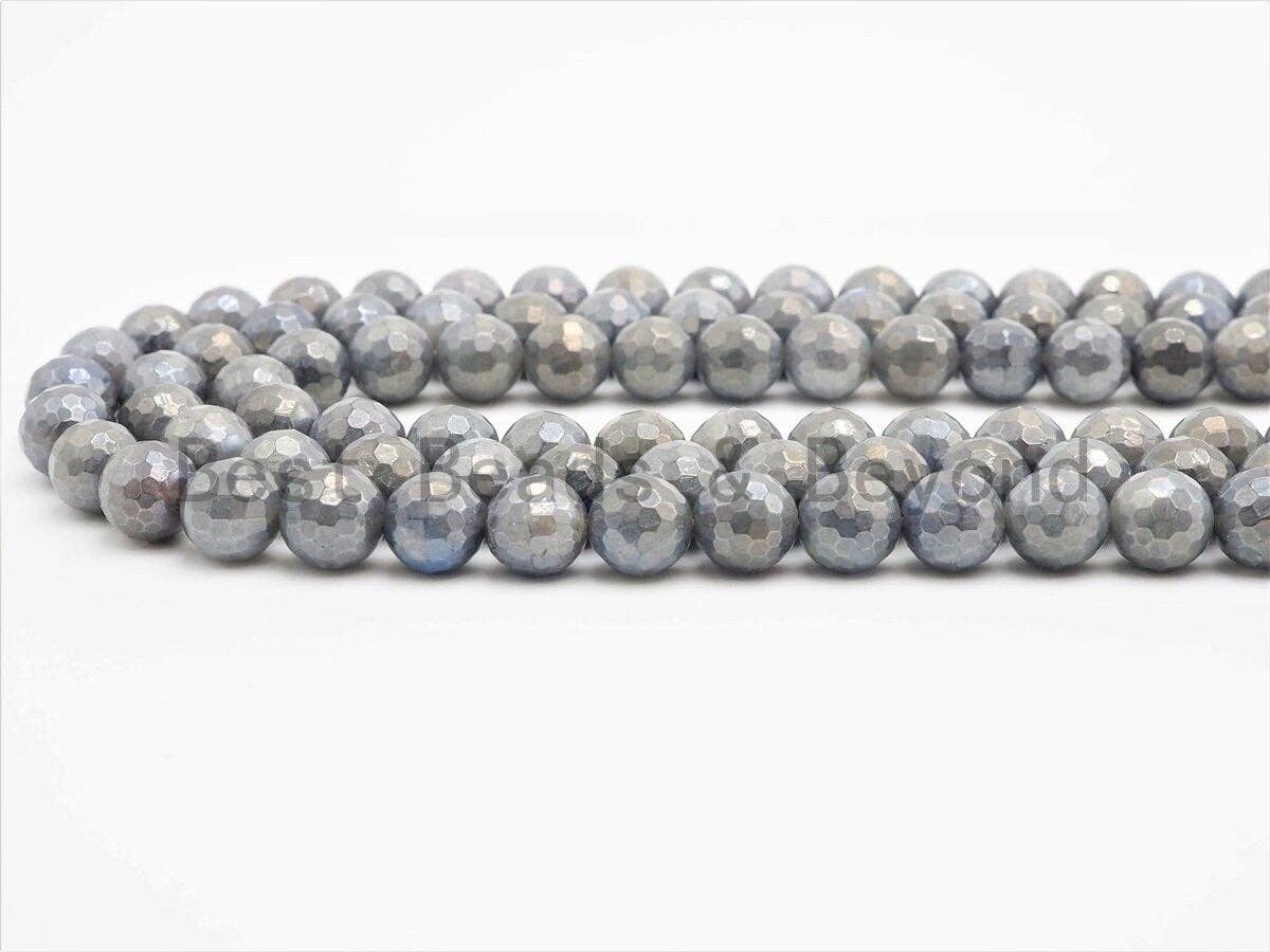 High Quality Natural Faceted Round Labradorite beads, 6mm/8mm/10mm/12mm Gemstone beads, Labradorite Beads,15.5inch strand, SKU#U418