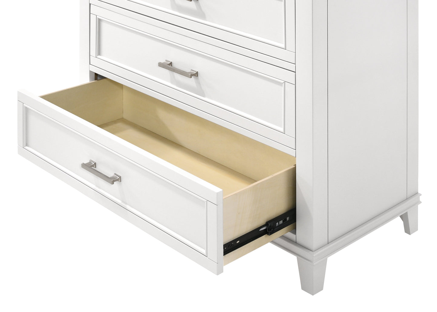 White 5 Drawer Chest
