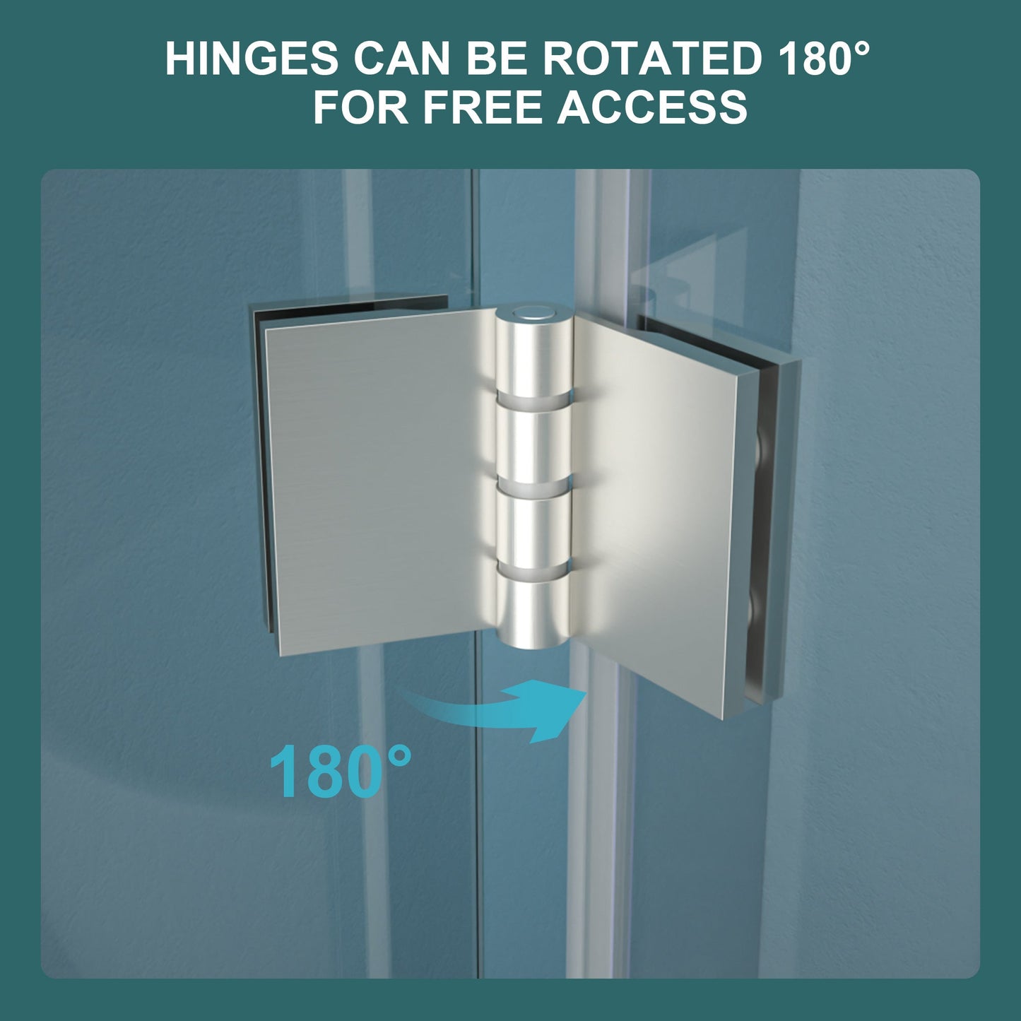 30"W x 72"H Fold Frameless Shower Door