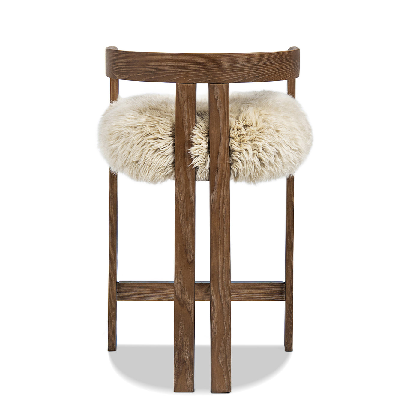 Millwick 26.5" Low Back Genuine Fur Stool