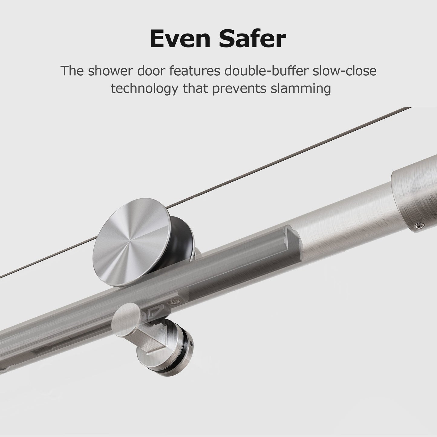 Frameless Single Sliding Shower Doors - 56-60" W x 74" H