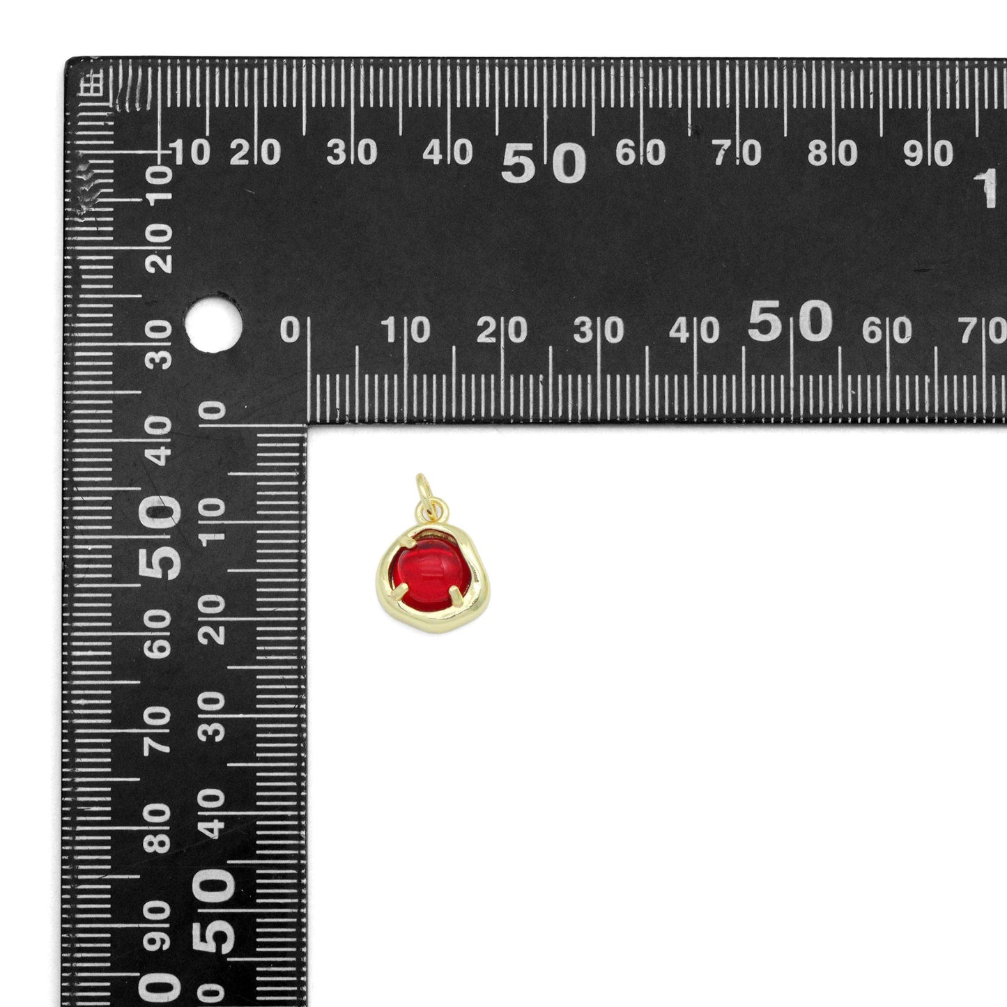Various Color Stone Round Shape Charm Pendant,Sku#LD736