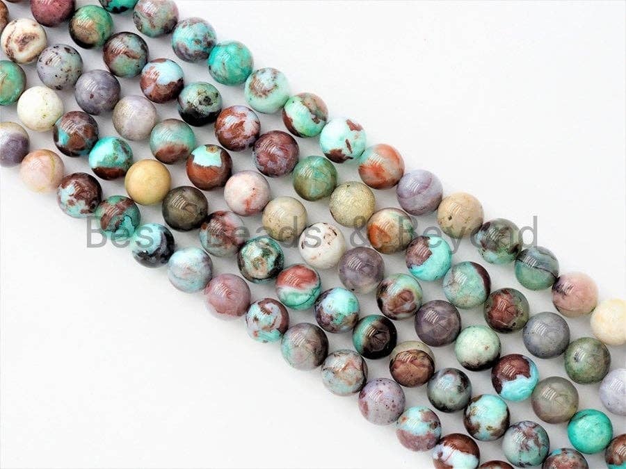 Quality Natural Green Brown Blue Color Jade Round Smooth Beads,6mm/8mm/10mm/12mm Beads,Mixed Color Jade Beads, 15.5inch strand, SKU#U334