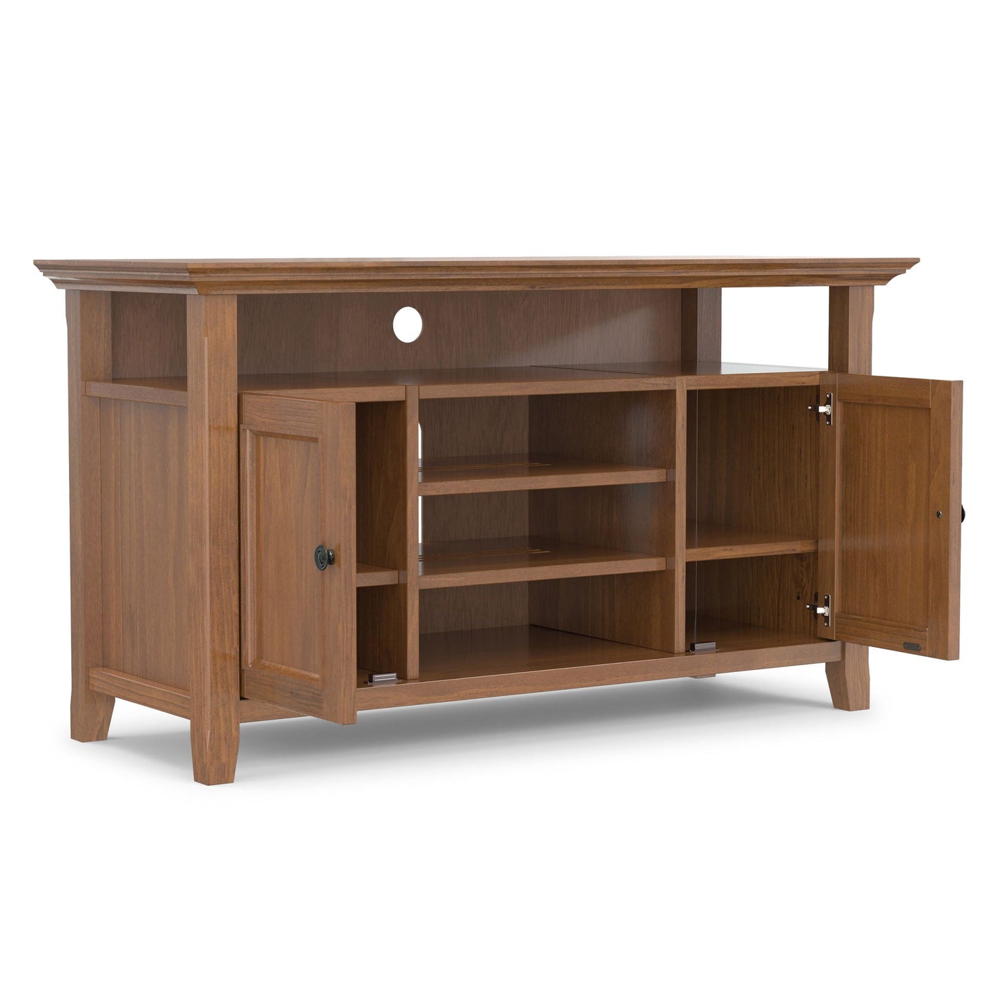 Amherst - TV Media Stand - Medium Saddle Brown