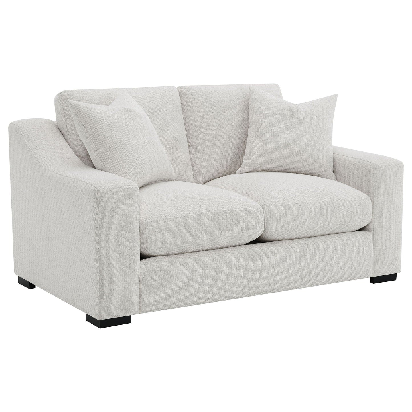 Ashlyn 3-piece Upholstered Track Arm Sofa Set Sand