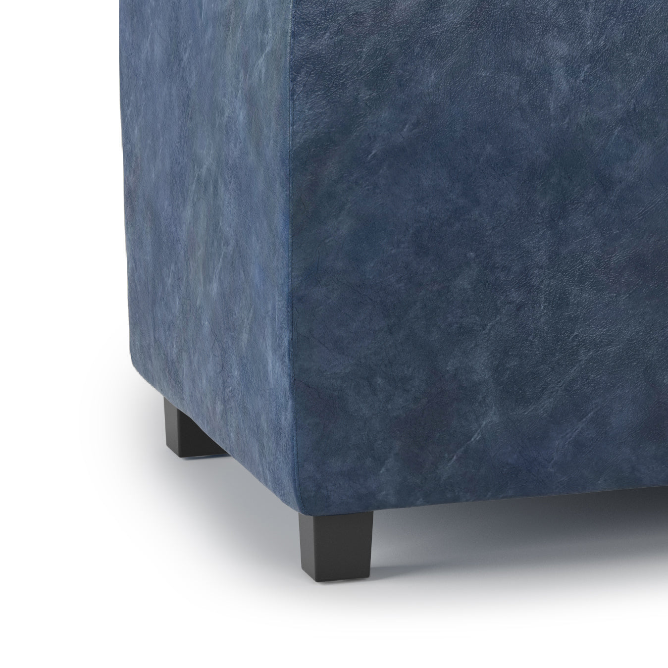 Avalon 42 Inch Wide Storage Ottoman in Denim