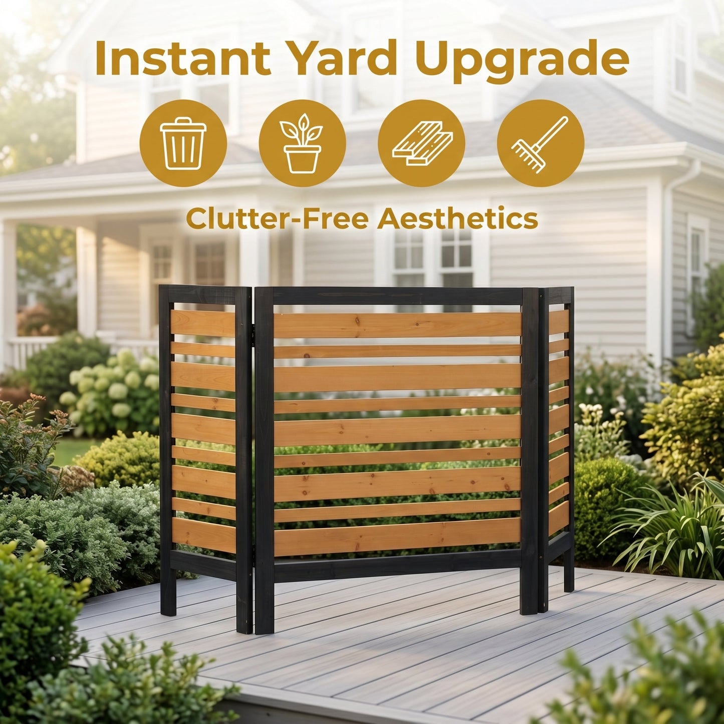 3-Panel Outdoor Air Conditioner Fence Screen