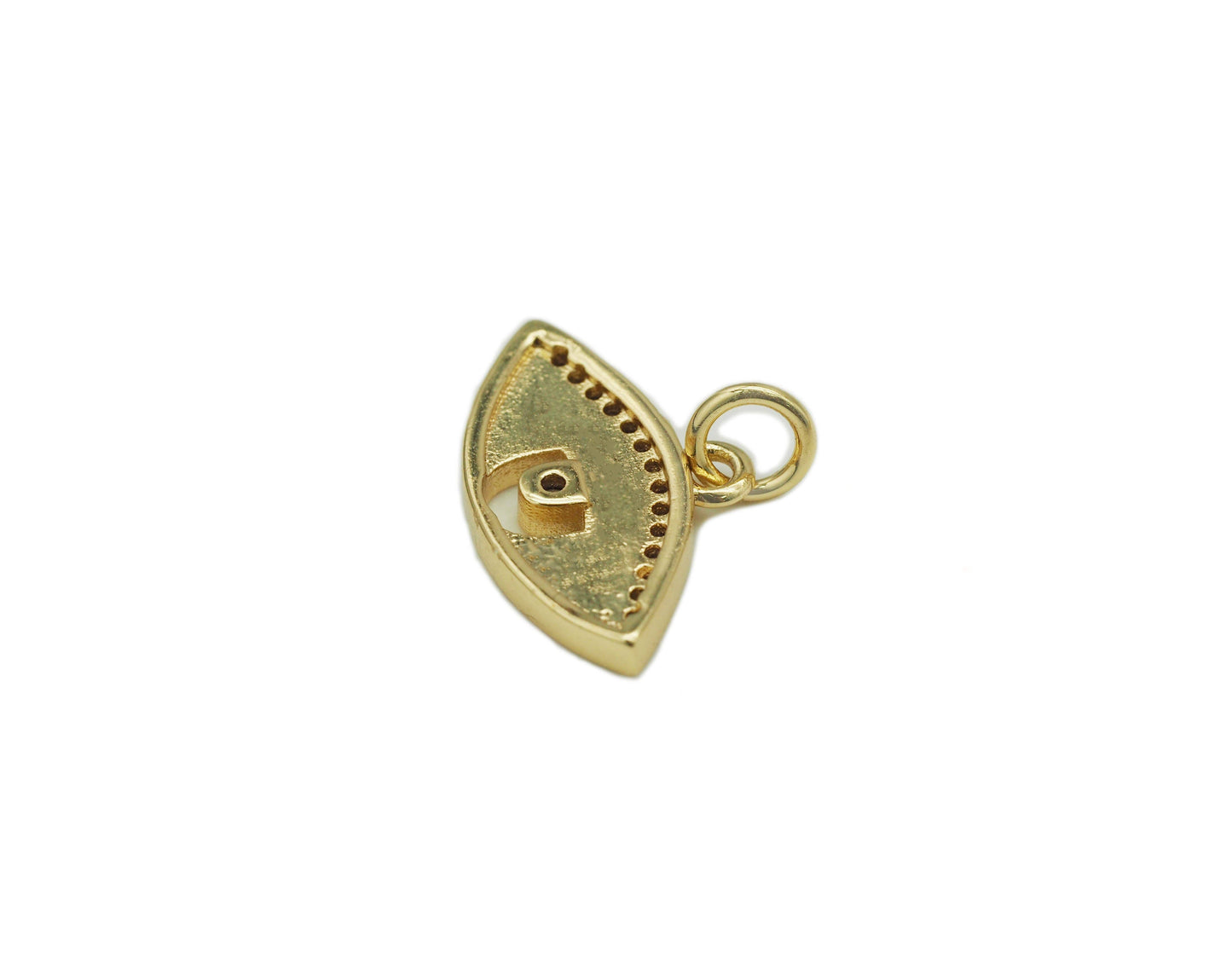 Colorful CZ Enamel Evil Eye Pendant, Sku#F1468C