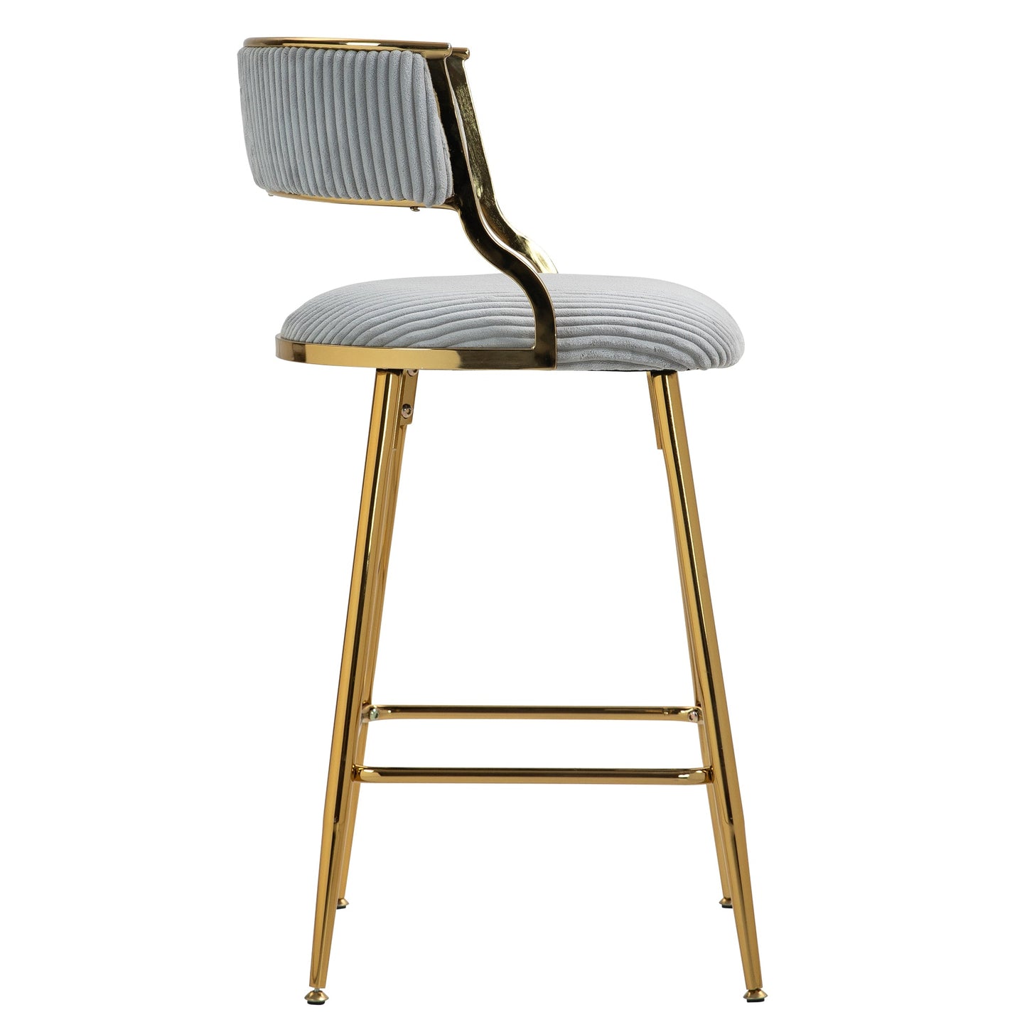 Set of 2, 26'' Counter Height Bar Stools - Grey