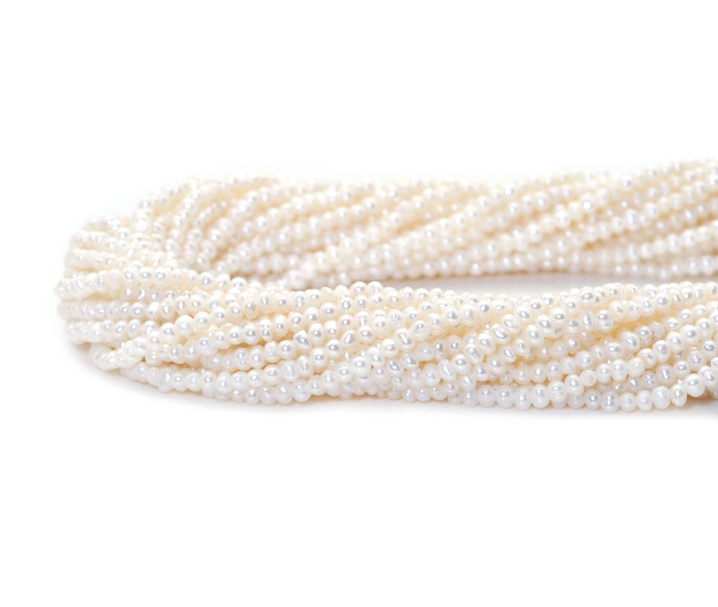 Genuine Small White Pearl Beads, 2-2.5mm, Sku#U1452