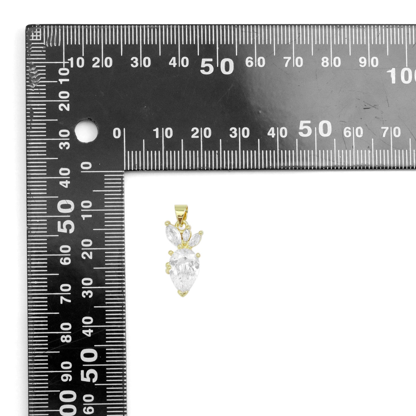 Big Crystal Flower Drop Charm, Sku#LK925