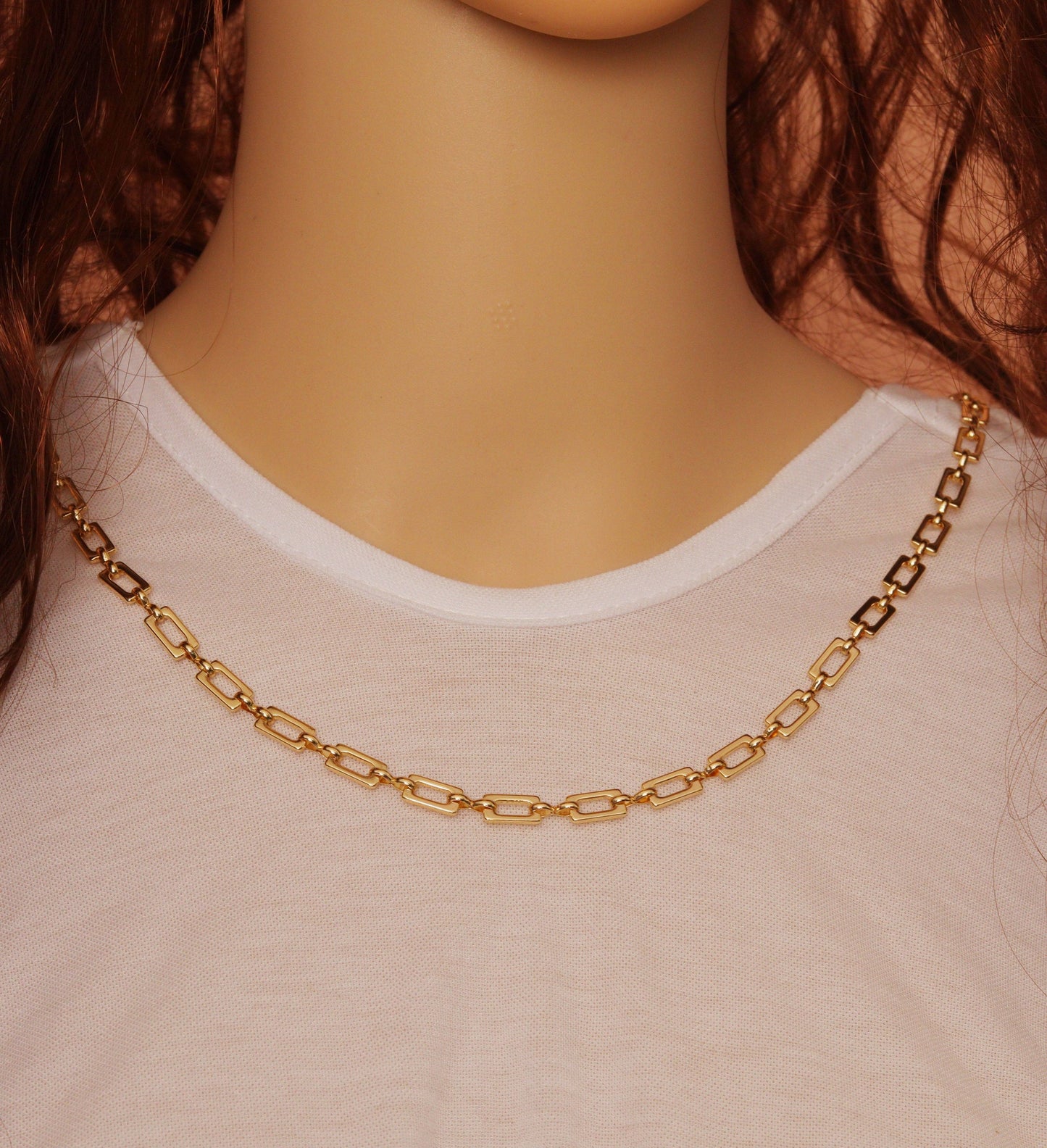High Quality Rectangle Link Chain by Yard, sku#LS33