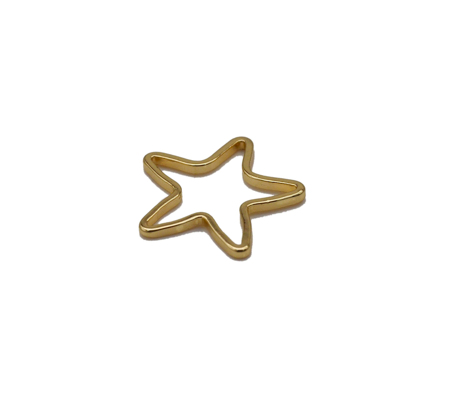 Gold Five Star Frame Shape Charm, Sku#ZX104