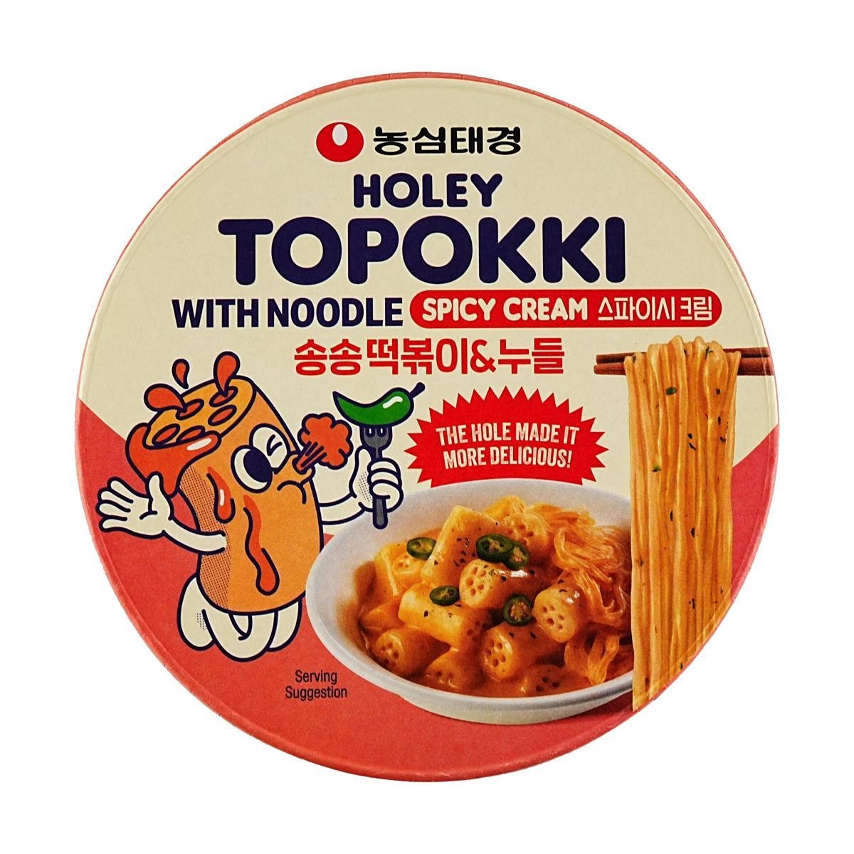 Holey Topokki Spicy Cream Flavor With Glass Noodle