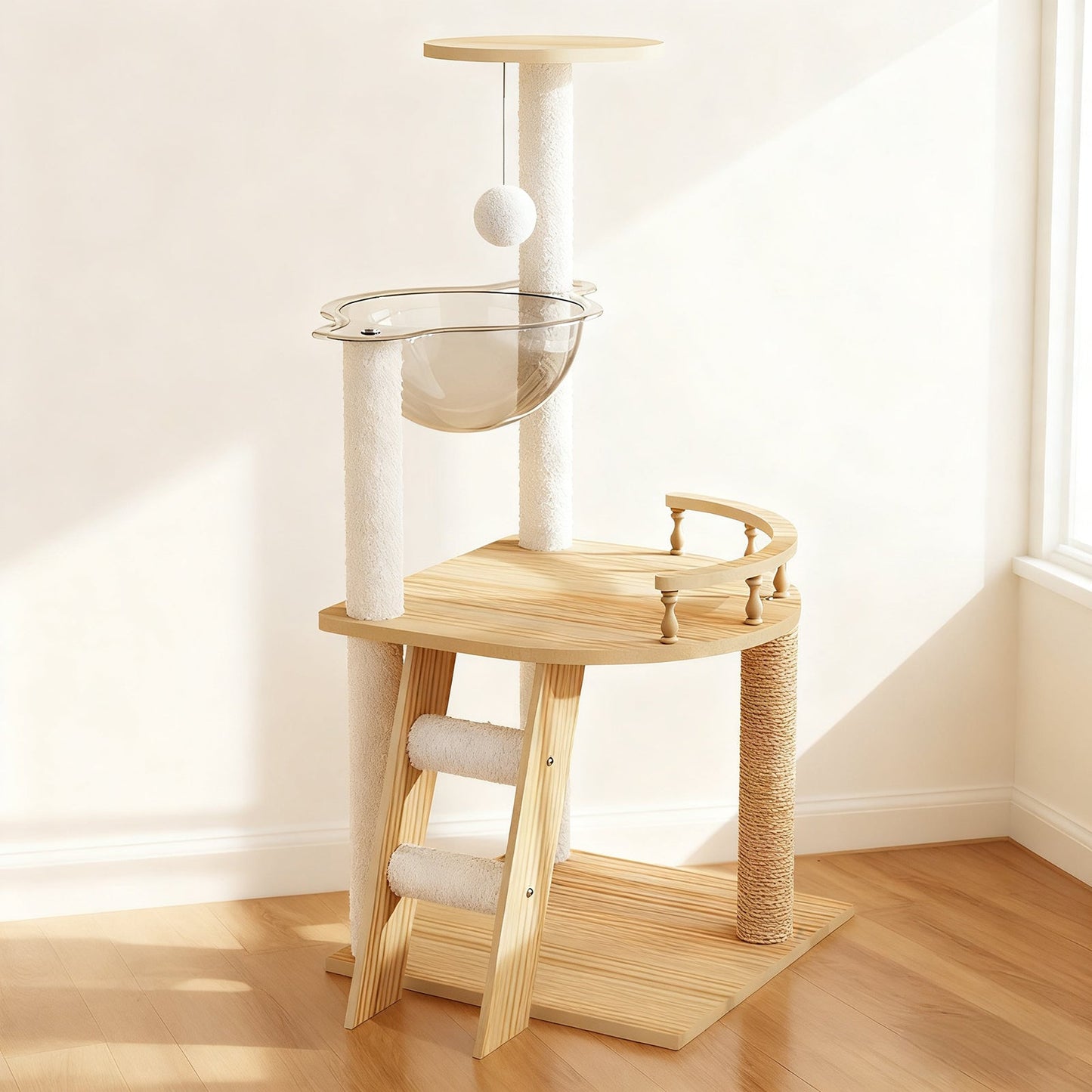 41.3" Modern Cat Tower for Indoor Cats