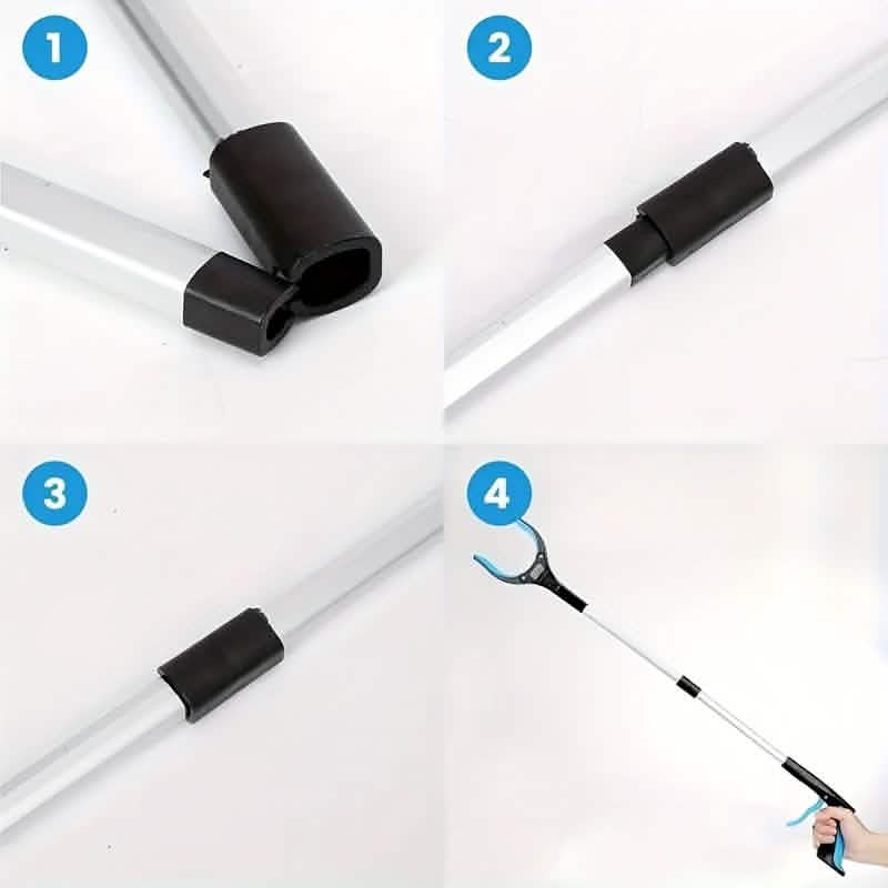 Pince de ramassage pliable en acier robuste – 81 cm avec aimant et poignée antidérapante