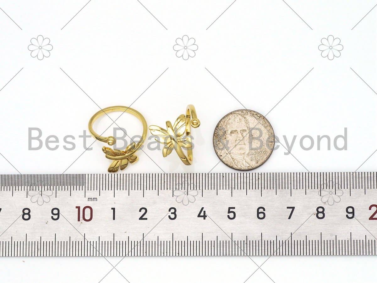 Butterfly Shape Adjustable Ring,Sku#X246