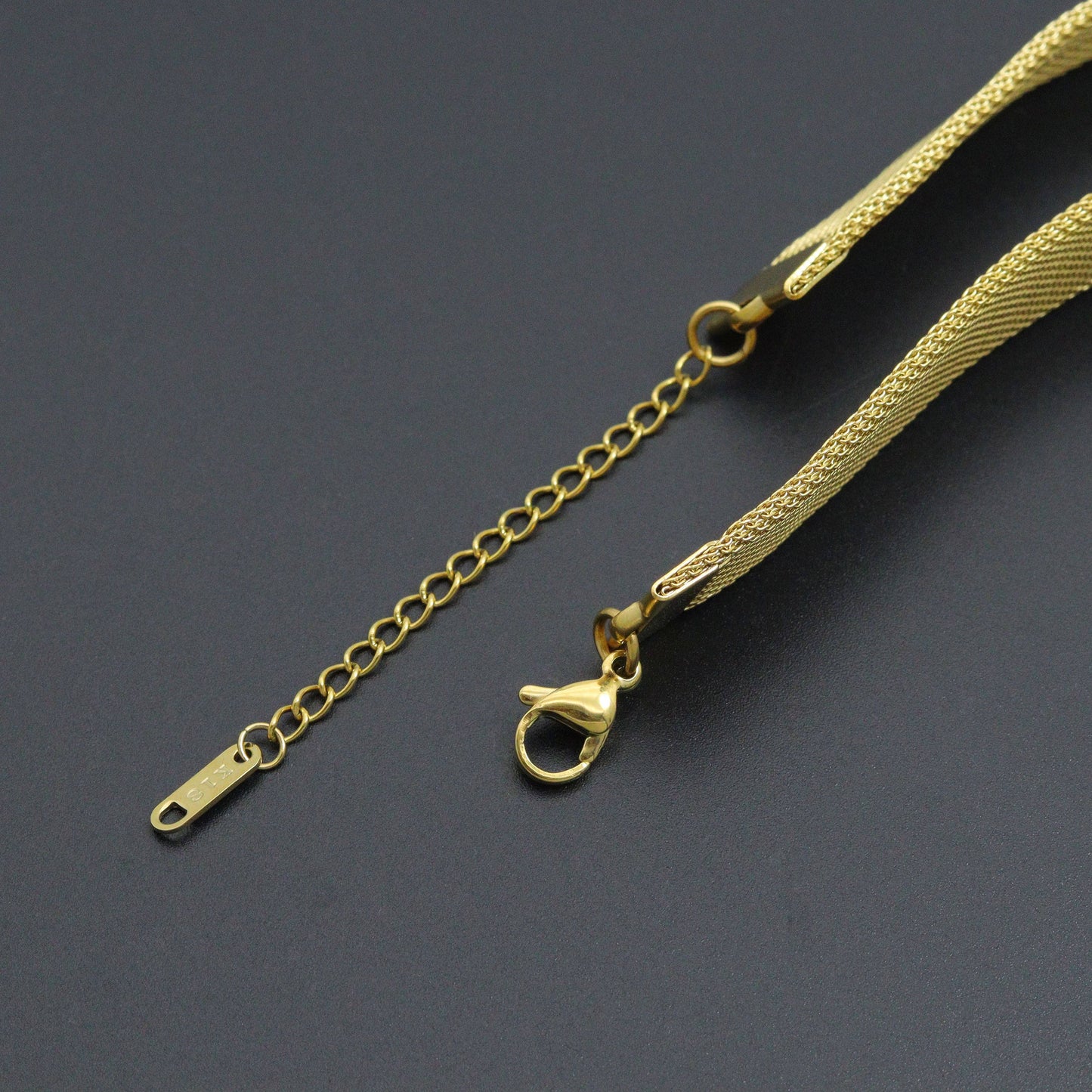 Watch Band Mesh Chain Necklace Bracelet, Sku#O128