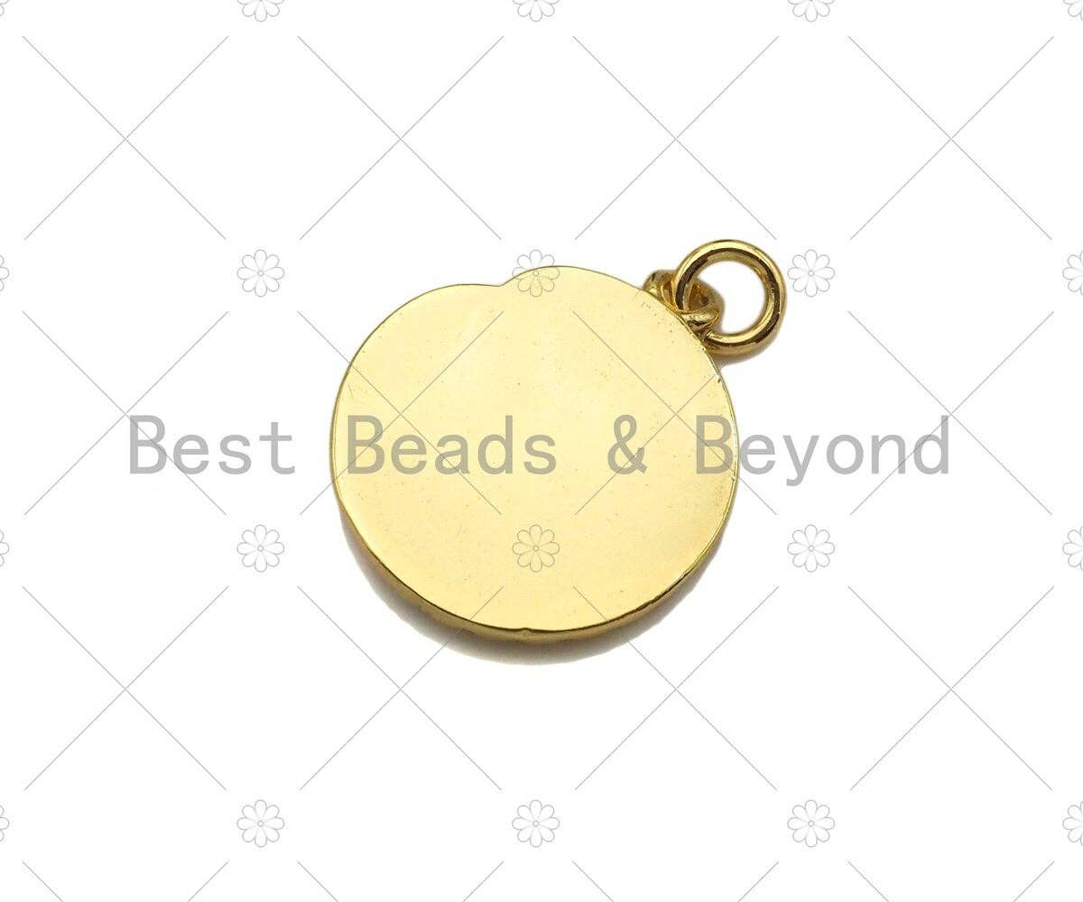 Enamel Snake on Round Coin Pendant,Enamel Snake Pendant,Enamel Pendant,Enamel Jewelry,17x20mm, Sku#L449