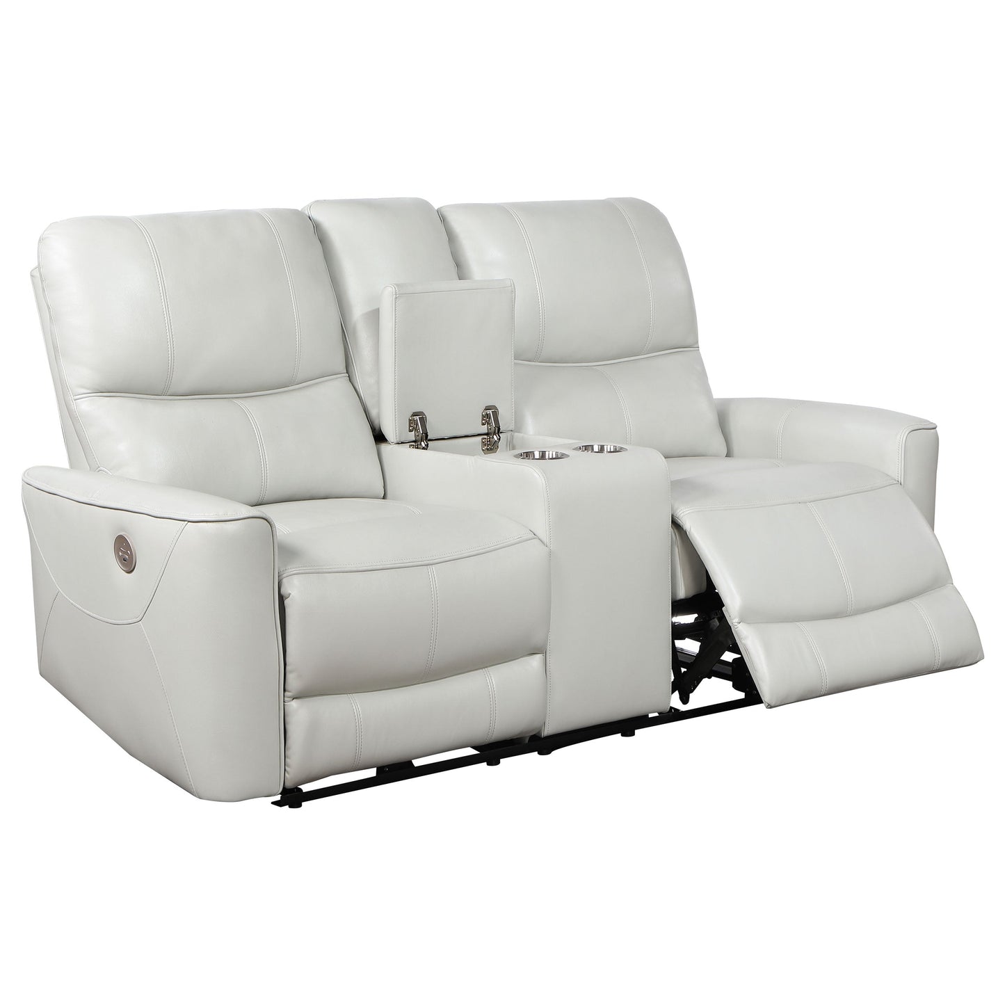 Denson Dove Power Reclining Loveseat
