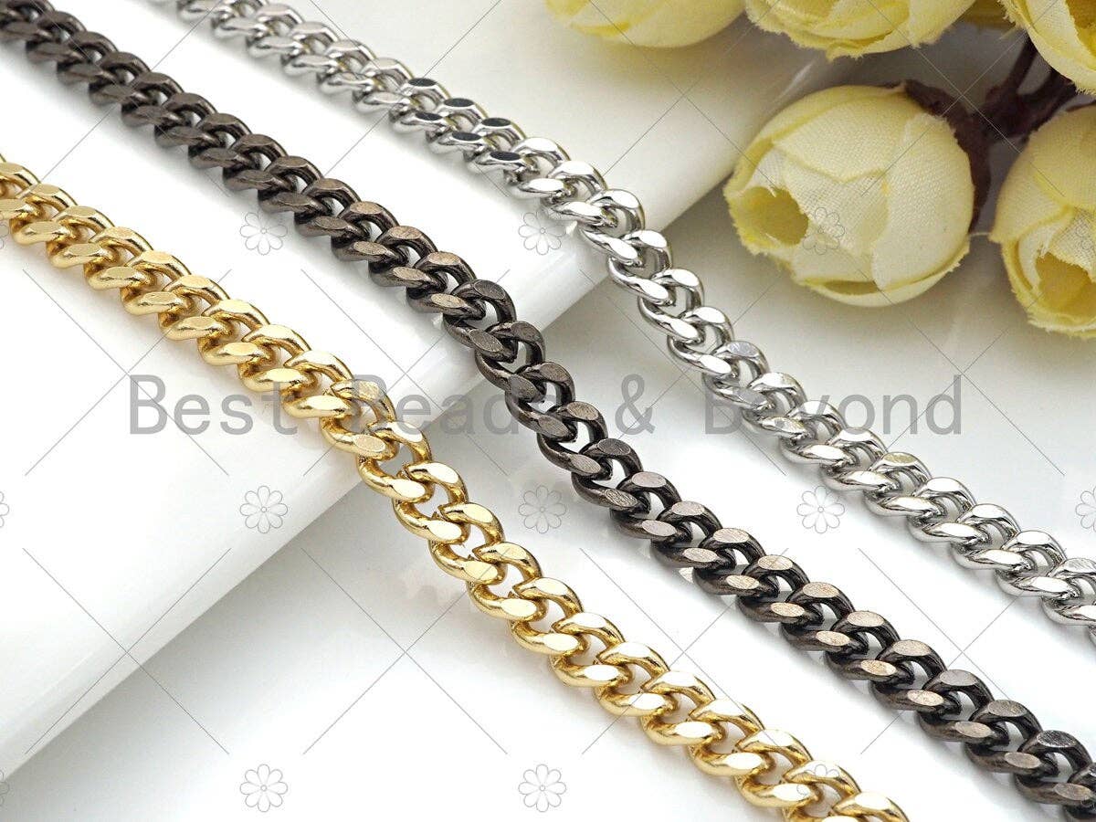 3mm/4mm/5mm/6mm/7mm Cuban Curb Chain by Yard, sku#M290