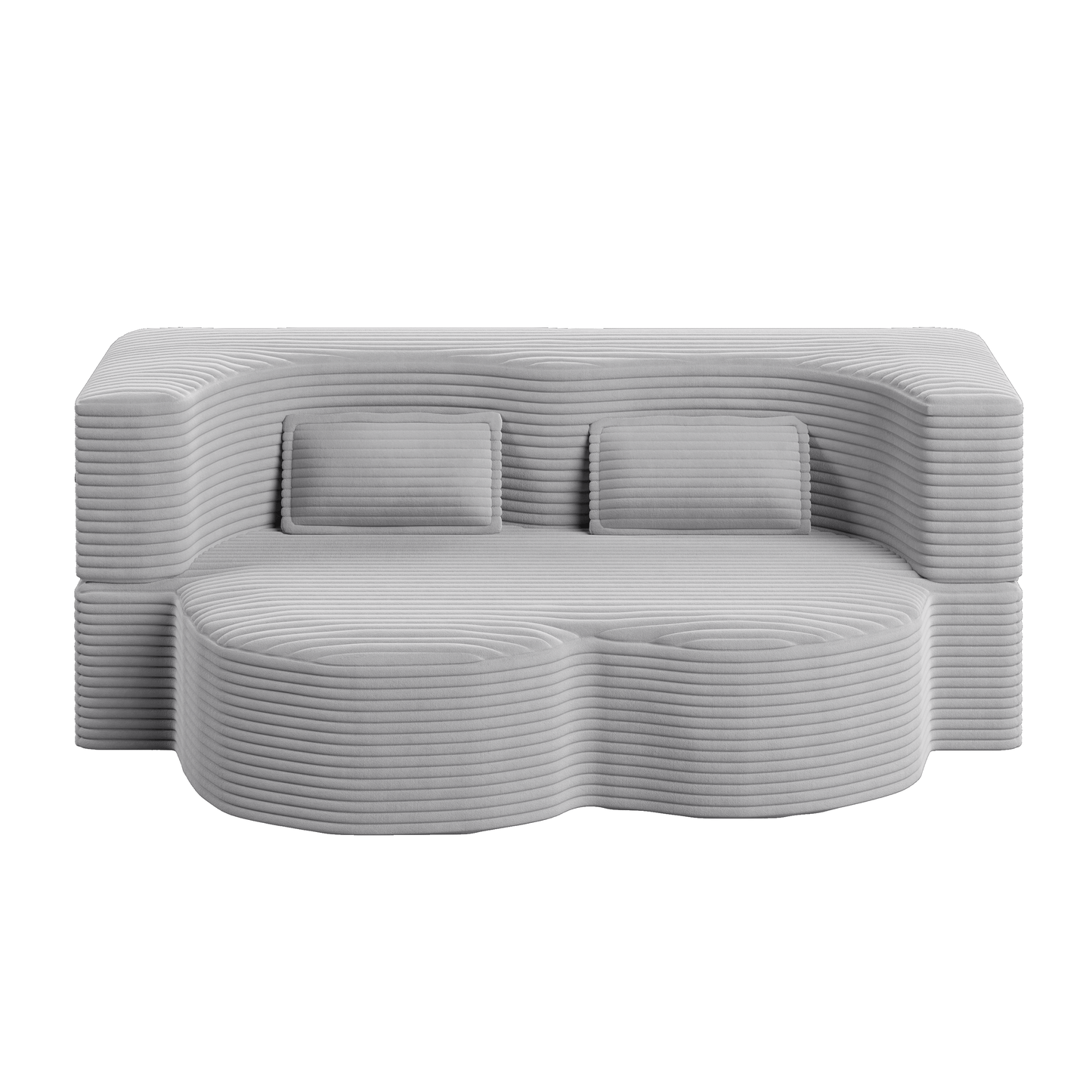 Modern Floor Sofa with 2 Pillows