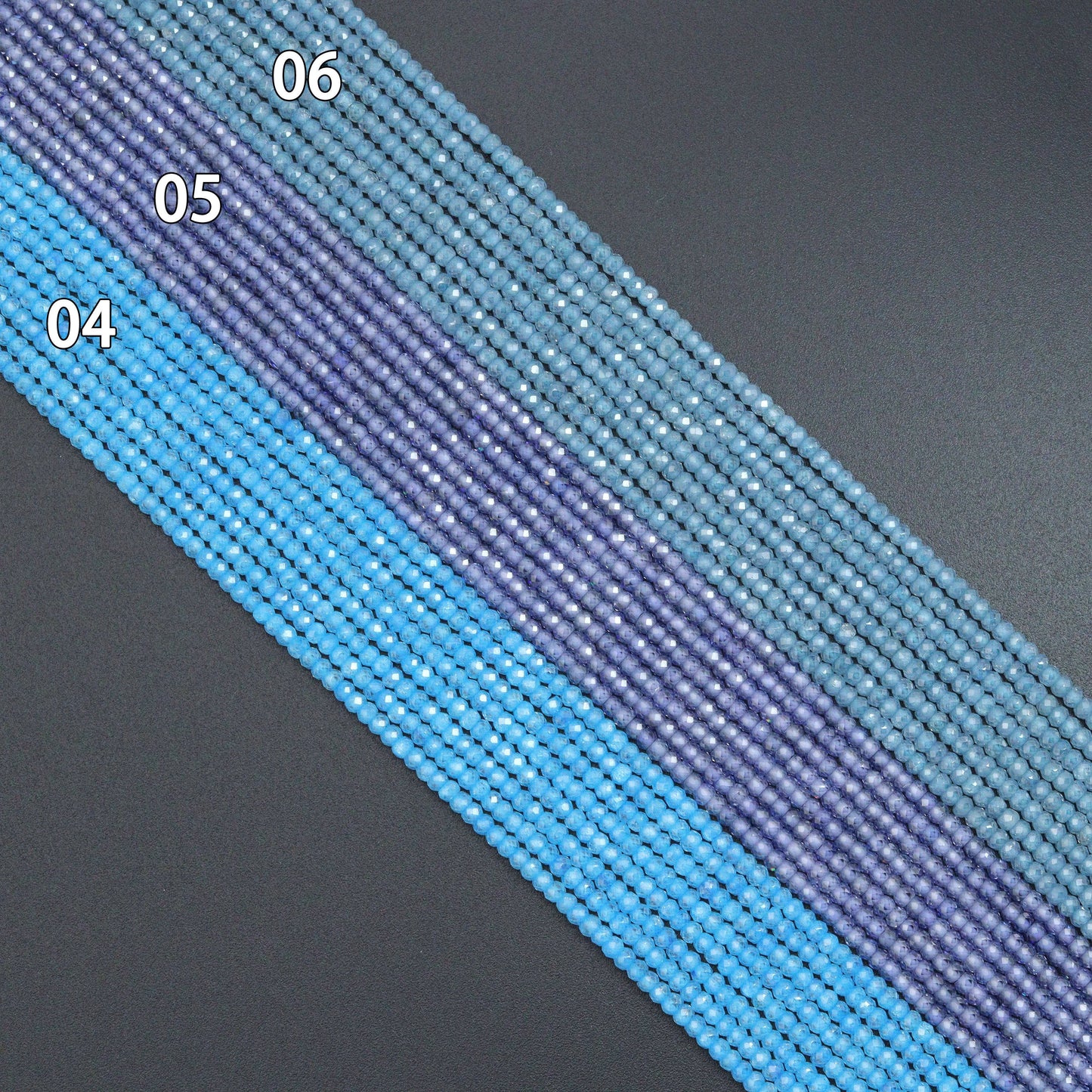 2x3mm CZ Faceted Rondelle Beads, Sku#U2153