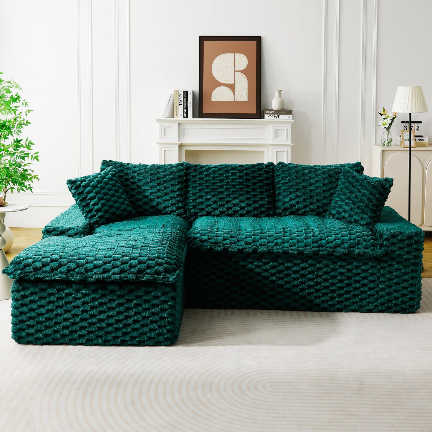 Green Turtle Velvet Versatile Sofa