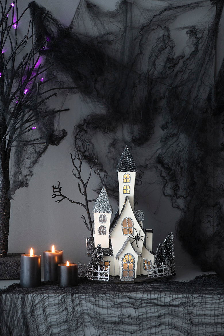 Lighted Cardboard Haunted House