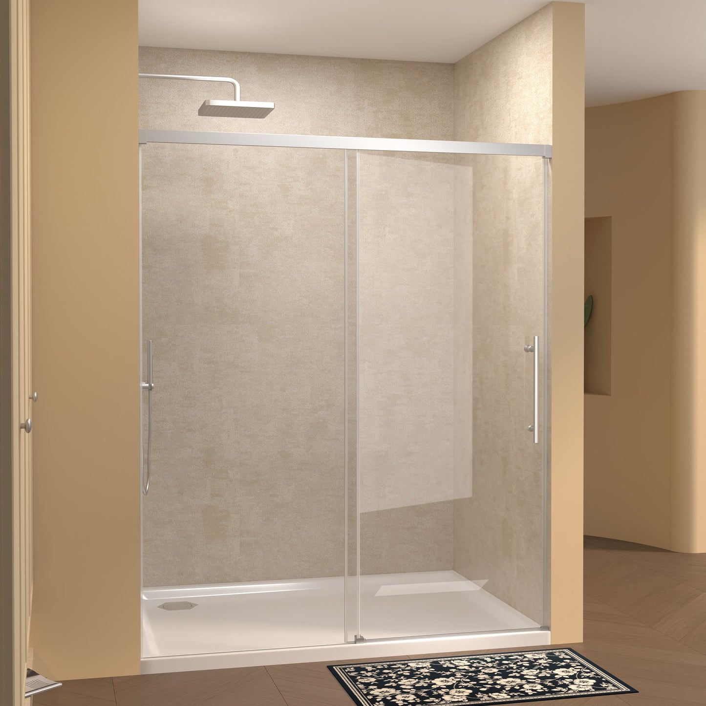 48" Width x 72" Height Single Sliding Shower Door