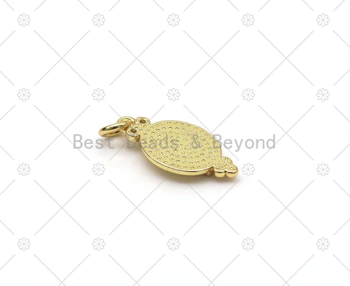 CZ Virgin Mary Charm, Sku#LK537