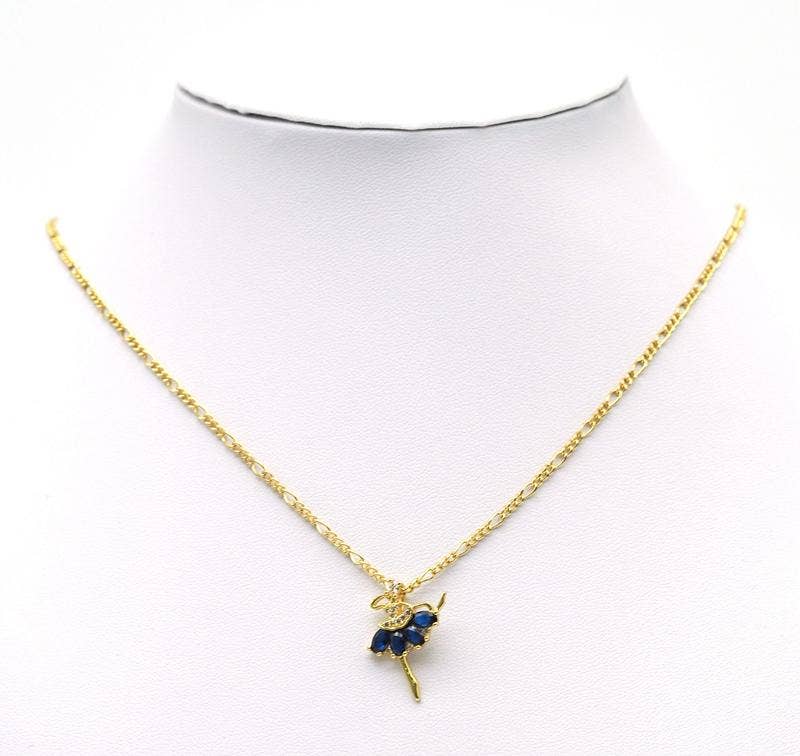 Colorful CZ Ballet Dancer Charm, Sku#JL116