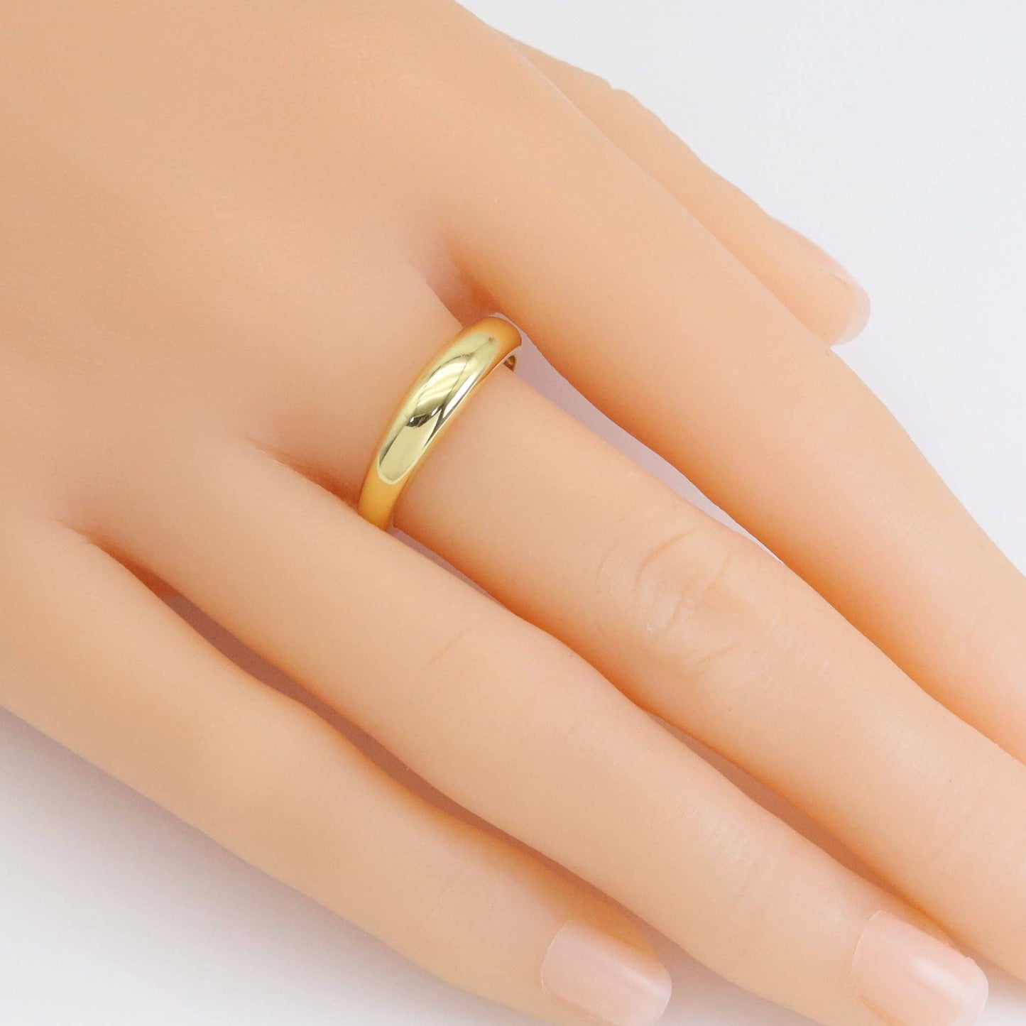 Gold Silver Dome Adjustable Ring, Sku#A159